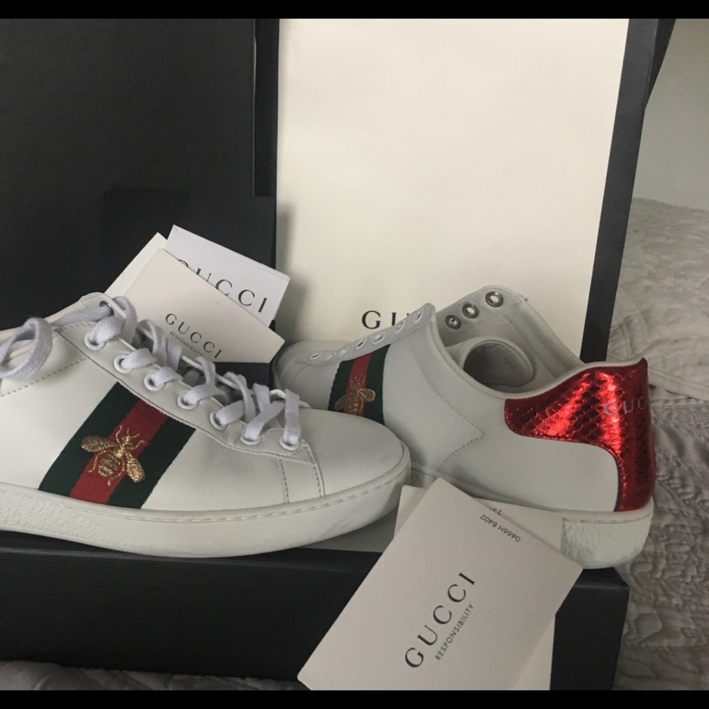 Authentic Ace embroidered Gucci sneakers